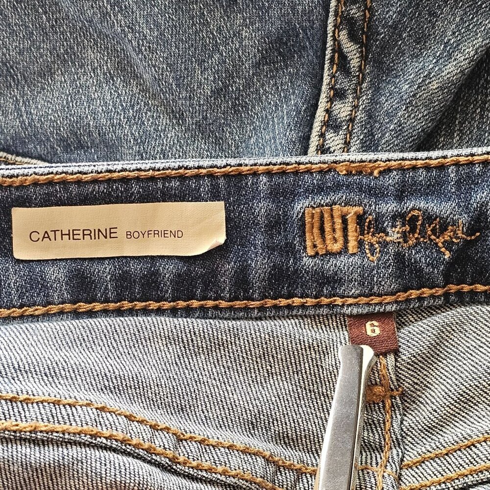 Kut From The Kloth Jeans Womens 6 Blue Catherine Boyfriend Denim Stretch Pants - Picture 6 of 9